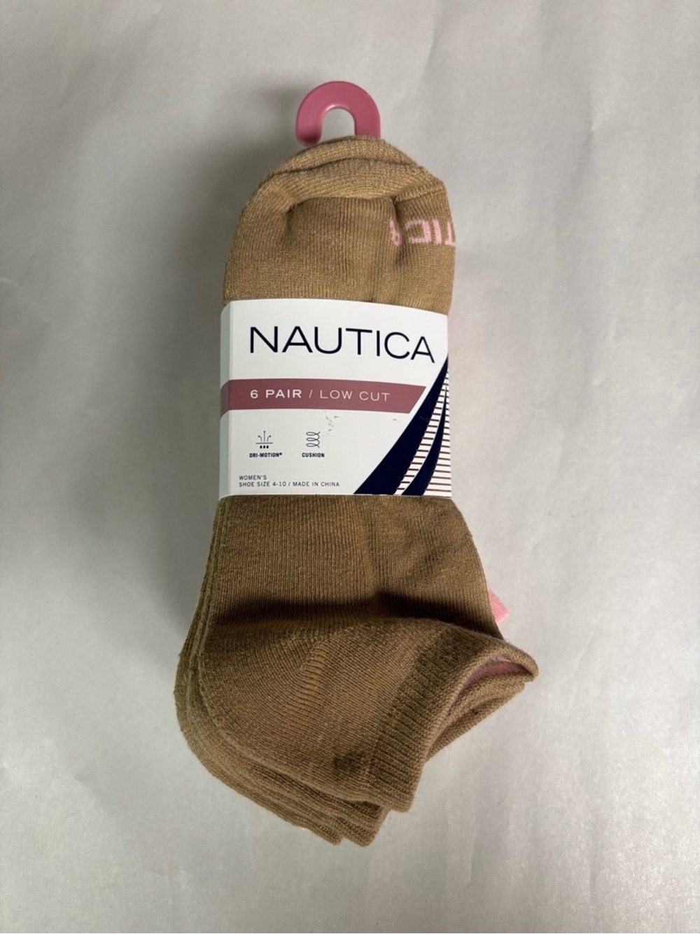 New Nautica Socks Women’s 6 Pair Multicolor Low Cut Sock Athletic Casual Active